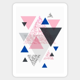 Multi Triangle - Cobalt and Marble Sticker